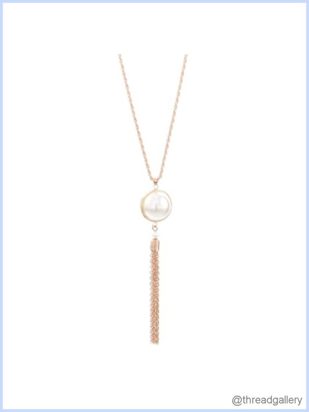 Gold Plated Pearl Tassel Y Necklace Long Sweater Chain for Women